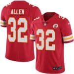 Chiefs #32 Marcus Allen Red Stitched Limited Rush Nike Jersey