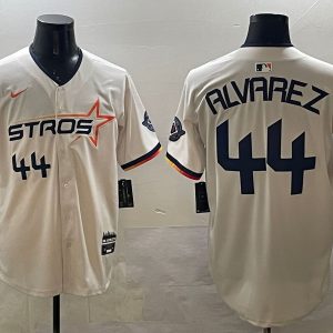 Houston Astros #44 Yordan Alvarez Cream 2025 City Connect Limited Stitched Jersey