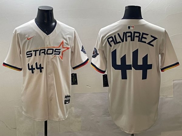 Houston Astros #44 Yordan Alvarez Cream 2025 City Connect Limited Stitched Jersey