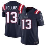 New England Patriots #13 Mack Hollins Navy 2025 F.U.S.E. Vapor Limited Stitched Jersey
