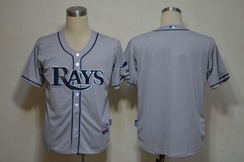 Rays Blank Grey Cool Base Stitched Jersey