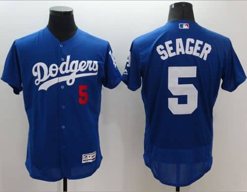 Dodgers #5 Corey Seager Blue Flexbase Authentic Collection Stitched Jersey