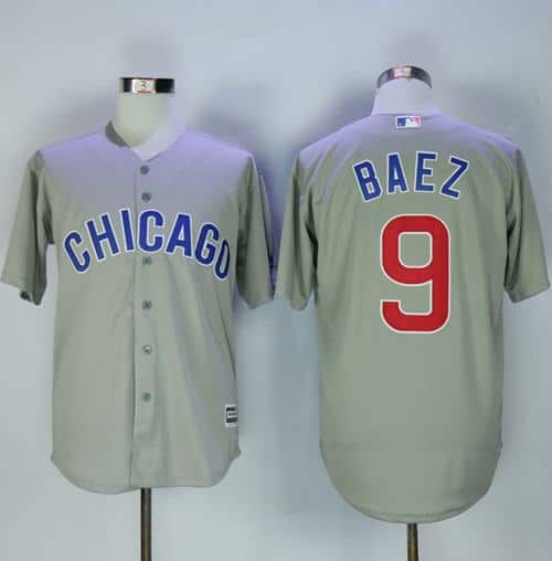 Cubs #9 Javier Baez Grey New Cool Base Stitched Jersey