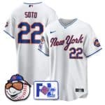 New York Mets #22 Juan Soto White 2025 Spring Training Stitched Jersey