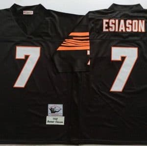 Mitchell And Ness Bengals #7 Boomer Esiason Black Throwback Stitched Jersey