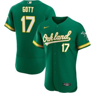 Oakland Athletics #17 Trevor Gott Green Flex Base Stitched Jersey
