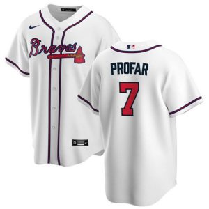 Atlanta Braves #7 Jurickson Profar White 2025 Cool Base Stitched Jersey