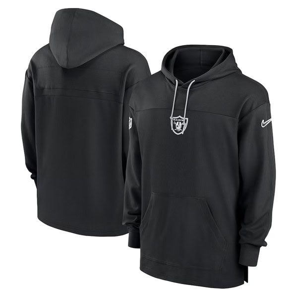 Las Vegas Raiders Black Performance Pullover Hoodie