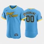 Milwaukee Brewers Active Player Custom Powder Blue 2022 City Connect Flex Base Stitched Jersey