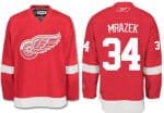 Red Wings #34 Petr Mrazek Red Stitched Jersey