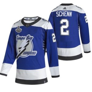 Tampa Bay Lightning #2 Luke Schenn 2021 Blue Stanley Cup Final Bound Reverse Retro Stitched Jersey