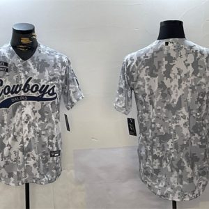 Dallas Cowboys Blank 2024 Arctic Camo Salute To Service Stitched Jersey
