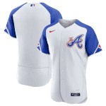 Atlanta Braves Blank White 2023 City Connect Flex Base Stitched Jersey