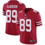 San Francisco 49ers #89 Garrison Sanborn Red Vapor Untouchable Limited Stitched Jersey