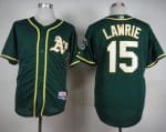 Athletics #15 Brett Lawrie Green Cool Base Stitched Jersey