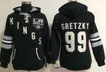 Los Angeles Kings #99 Wayne Gretzky Black Old Time Heidi NHL Hoodie