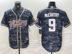 Minnesota Vikings #9 J.J. McCarthy Gray Camo Cool Base Stitched Jersey