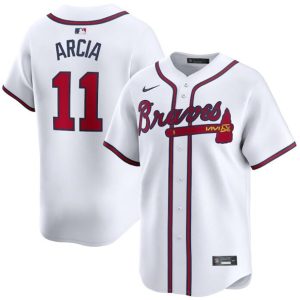 Atlanta Braves #11 Orlando Arcia White 2024 Home Limited Stitched Jersey