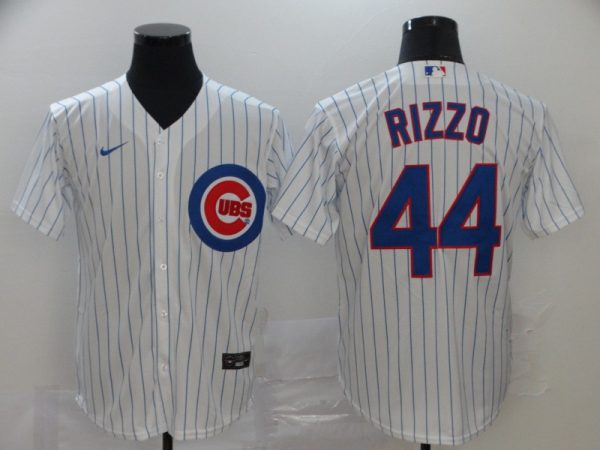 Chicago Cubs #44 Anthony Rizzo White Cool Base Stitched Jersey