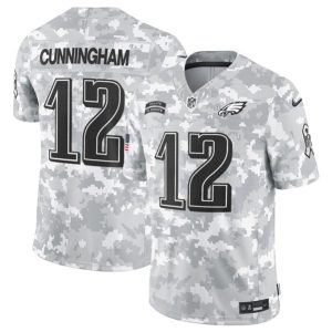 Philadelphia Eagles #12 Randall Cunningham 2024 F.U.S.E Arctic Camo Salute To Service Limited Stitched Jersey