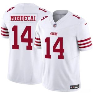 San Francisco 49ers #14 Tanner Mordecai White 2025 F.U.S.E. Vapor Untouchable Limited Stitched Jersey
