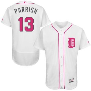 Tigers #13 Lance Parrish White Flexbase Authentic Collection 2016 Mother's Day Stitched Jersey