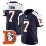 Denver Broncos #7 John Elway Navy 2024 F.U.S.E. V2 Throwback Vapor Limited Alternate Stitched Jersey