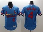 Cardinals #4 Yadier Molina Light Blue Flexbase Authentic Collection Cooperstown Stitched Jersey