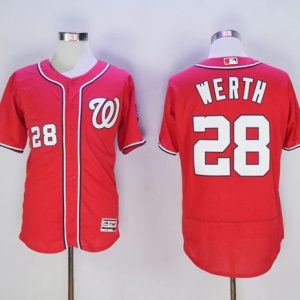 Nationals #28 Jayson Werth Red Flexbase Authentic Collection Stitched Jersey