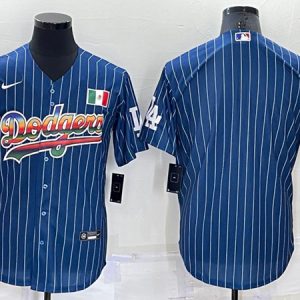 Los Angeles Dodgers Blank Royal Mexico Cool Base Stitched Baseball Jersey