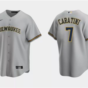 Milwaukee Brewers #7 Victor Caratini Gray Cool Base Stitched Jersey
