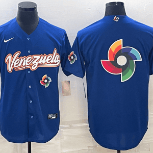 Venezuela 2023 Royal World Big Logo With Patch Classic Stitched Jersey