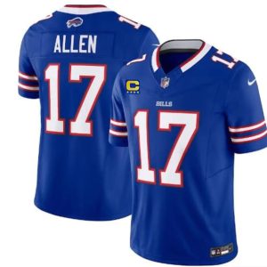 Buffalo Bills #17 Josh Allen Blue 2023 F.U.S.E. With 4-Star C Patch Vapor Untouchable Limited Stitched Jersey