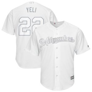 Milwaukee Brewers #22 Christian Yelich Majestic White 2019 Players' Weekend Pick-A-Player Stitched Jersey