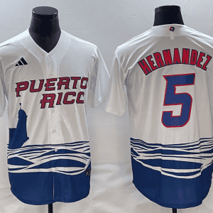 Puerto Rico #5 Enrique Hernandez 2023 White World Classic Stitched Jersey