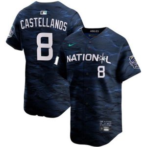 Philadelphia Phillies #8 Nick Castellanos Royal 2023 All-Star Cool Base Stitched Jersey