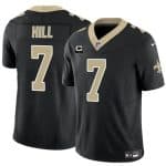 New Orleans Saints #7 Taysom Hill Black 2024 F.U.S.E. With 1-Star C Patch Vapor Limited Stitched Jersey