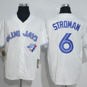 Blue Jays #6 Marcus Stroman White Cooperstown Throwback Stitched Jersey