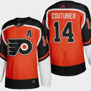 Philadelphia Flyers #14 Sean Couturier Orange Reverse Retro Stitched Jersey