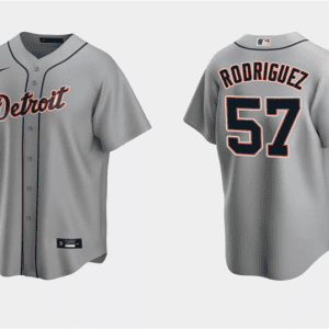 Detroit Tigers #57 Eduardo Rodriguez Gray Cool Base Stitched Jersey