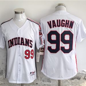 Cleveland Guardians #99 Ricky Vaughn White Stitched Jersey