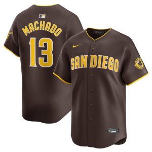 San Diego Padres #13 Manny Machado Brown 2024 Home Limited Stitched Jersey