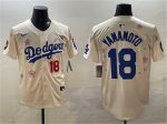 Los Angeles Dodgers #18 Yoshinobu Yamamoto Cream 2025 Tokyo Series Limited Stitched Jersey