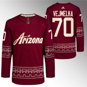 Arizona Coyotes #70 Karel Vejmelka Garnet Alternate Pro Jersey