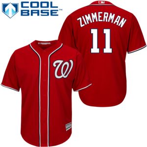 Washington Nationals #11 Ryan Zimmerman Red Cool Base Stitched Jersey