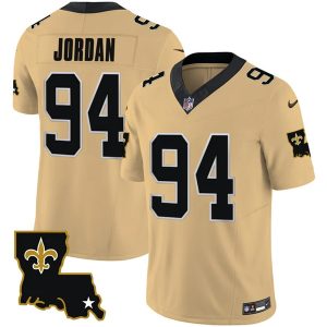 New Orleans Saints #94 Cameron Jordan Gold 2023 F.U.S.E. 1987 Legacy Vapor Stitched Jersey