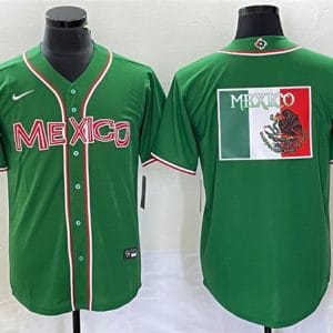 Mexico 2023 Green World Classic Team Big Logo Stitched Jersey