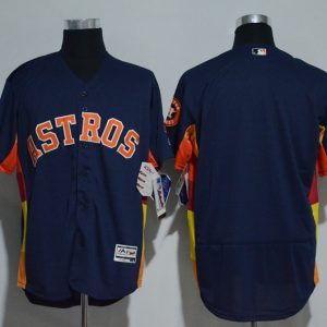 Houston Astros Majestic Alternate Navy Flex Base Authentic Collection Stitched Jersey