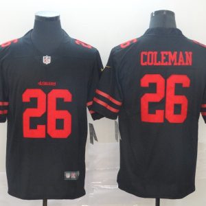 San Francisco 49ers #26 Tevin Coleman Black Vapor Untouchable Limited Stitched Jersey