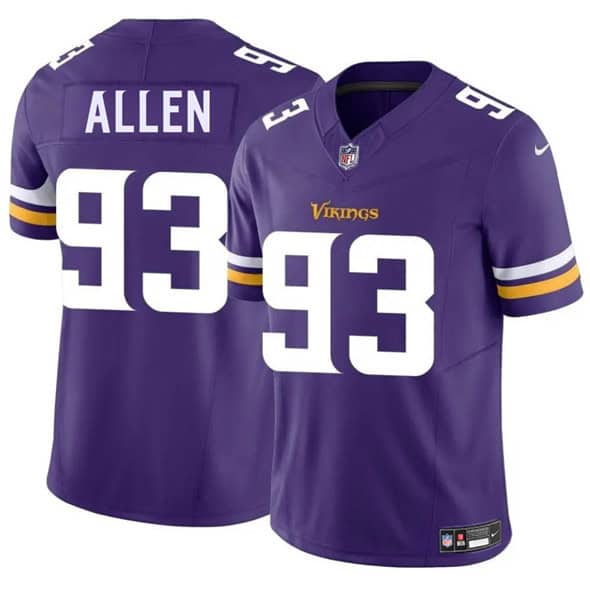 Minnesota Vikings #93 Jonathan Allen Purple 2025 F.U.S.E. Vapor Limited Stitched Jersey